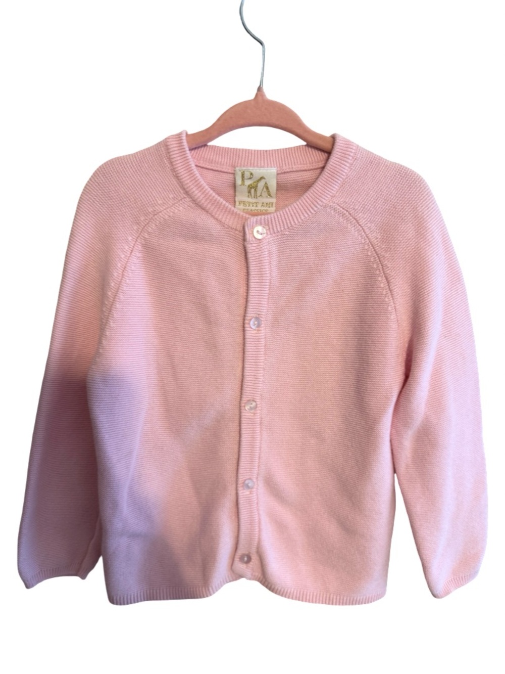 Petit Ami Classics Long Sleeve Pink Button Front Cardigan Girls Size 4T Sweater